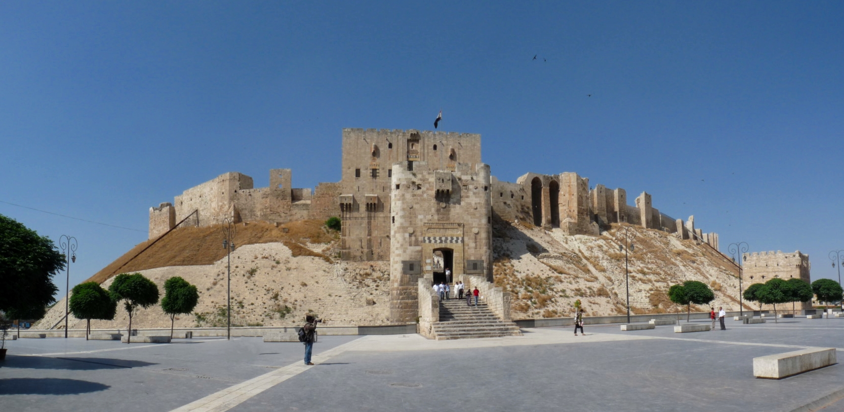 The Citadel of Aleppo on its ancient fortified mound